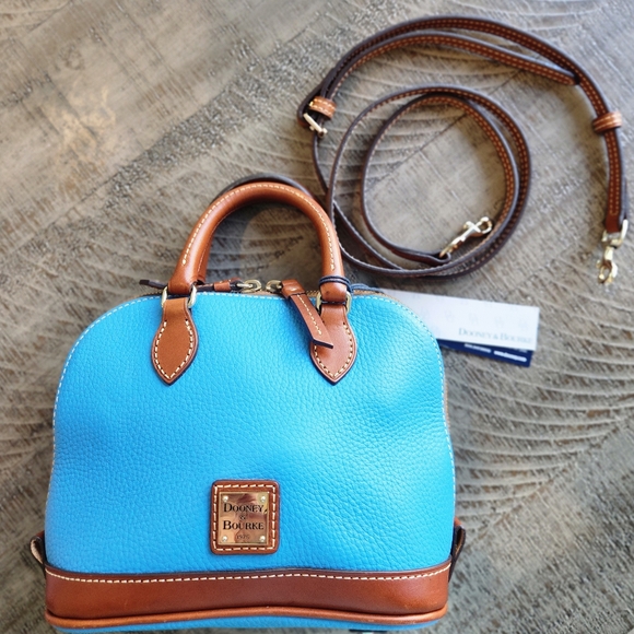 New With Tags! Gorgeous blue convertible Dooney & Bourke bag! Stunning color. - Picture 12 of 16